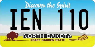 ND license plate IEN110
