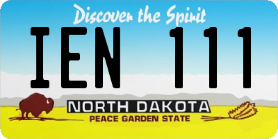 ND license plate IEN111
