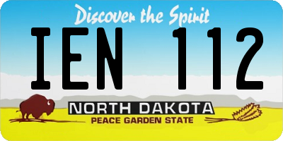 ND license plate IEN112