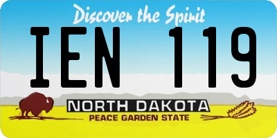 ND license plate IEN119
