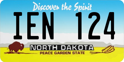 ND license plate IEN124