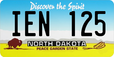ND license plate IEN125