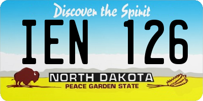 ND license plate IEN126