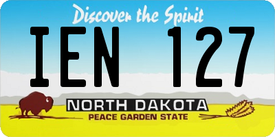 ND license plate IEN127