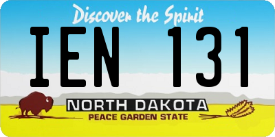 ND license plate IEN131