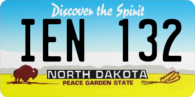 ND license plate IEN132