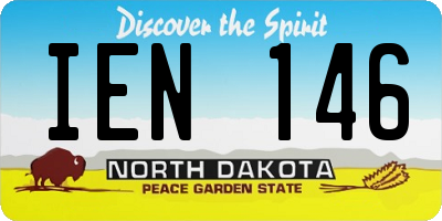 ND license plate IEN146