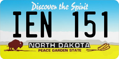ND license plate IEN151
