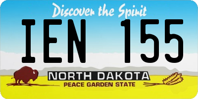 ND license plate IEN155
