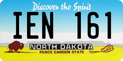 ND license plate IEN161