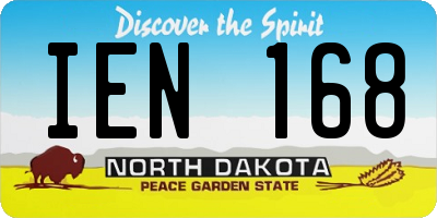 ND license plate IEN168