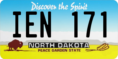 ND license plate IEN171