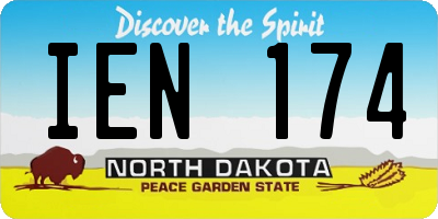 ND license plate IEN174