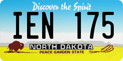 ND license plate IEN175
