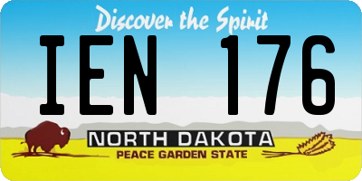 ND license plate IEN176
