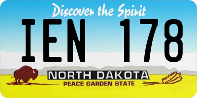 ND license plate IEN178