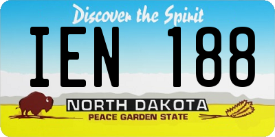 ND license plate IEN188