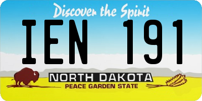 ND license plate IEN191