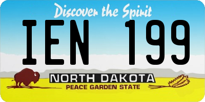 ND license plate IEN199