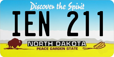 ND license plate IEN211