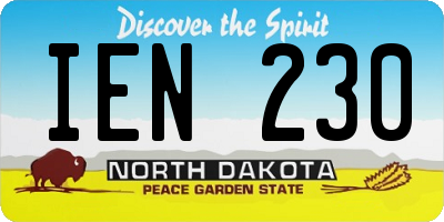 ND license plate IEN230