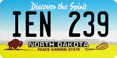 ND license plate IEN239