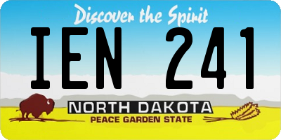 ND license plate IEN241