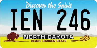 ND license plate IEN246