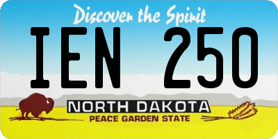 ND license plate IEN250