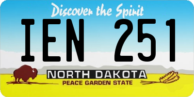 ND license plate IEN251