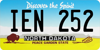 ND license plate IEN252