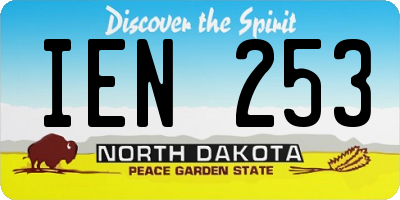 ND license plate IEN253