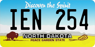 ND license plate IEN254
