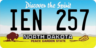 ND license plate IEN257