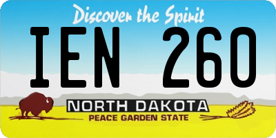 ND license plate IEN260