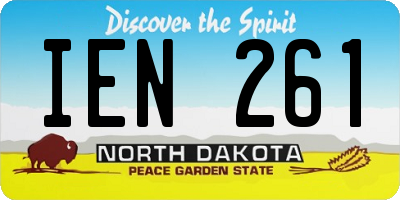 ND license plate IEN261