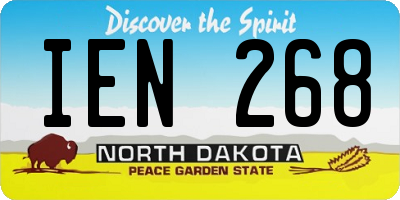 ND license plate IEN268