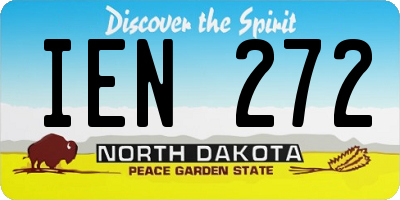 ND license plate IEN272