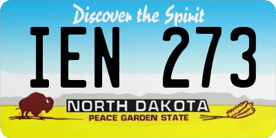 ND license plate IEN273