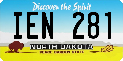 ND license plate IEN281