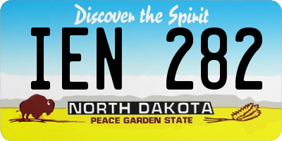 ND license plate IEN282