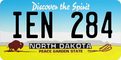 ND license plate IEN284
