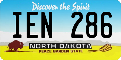 ND license plate IEN286
