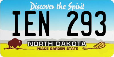 ND license plate IEN293