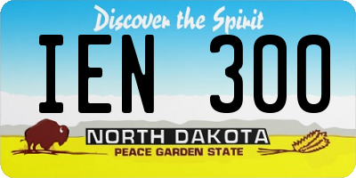 ND license plate IEN300