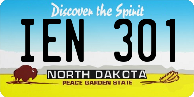 ND license plate IEN301