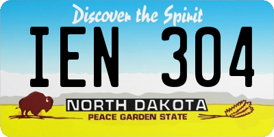 ND license plate IEN304