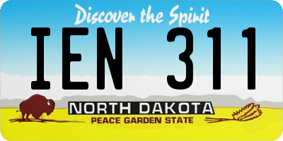 ND license plate IEN311