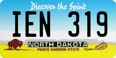 ND license plate IEN319