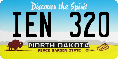 ND license plate IEN320